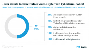 Bitkom-Umfrage zu Opfern von Cyber-Kriminalität 2018