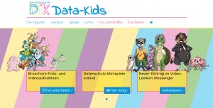 Data-Kids: Homepage mit Angeboten für Grundschulkinder, Eltern und Lehrkräfte