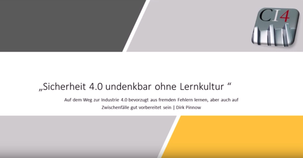 CI4-Akteur Dirk Pinnow: Sicherheit 4.0 undenkbar ohne Lernkultur