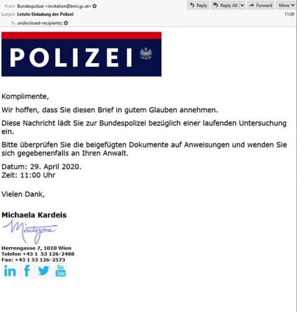 proofpoint-polizei-oesterreich-nachricht-faelschung